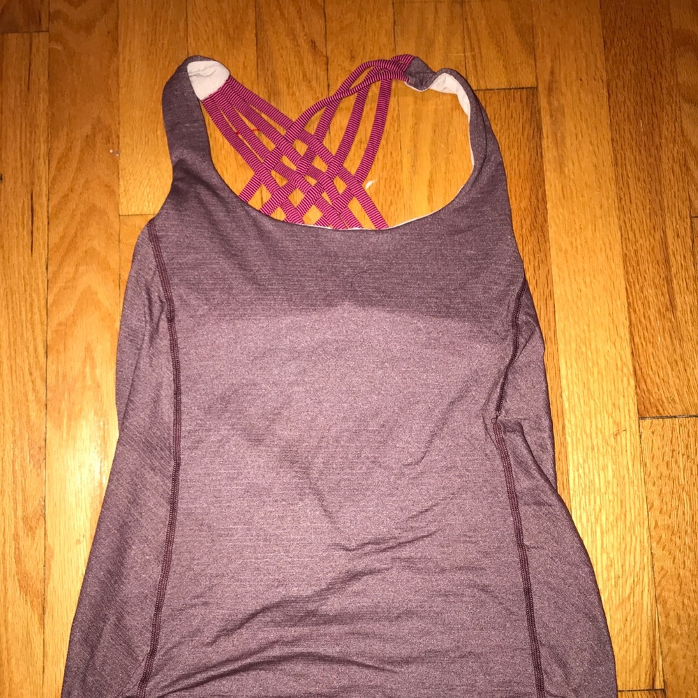 Lulu lemon tank, Criss-cross and low scoop back